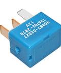 Set Of 2 Beefy 4 Pin Automotive Relay Plug And Play Drop In Replacement For 90987-02027 156700-2870 High Quality Durable AC Relay For Cars Trucks And SUVs blue 4-pin relay close-up
