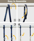 Easy assembly steps for Two Cushions Included Hammock Chair With Soft Cotton Handwoven Fabric Indoor Outdoor Hanging Rope Swing