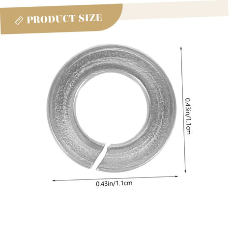 Stainless Steel Spring Washers Set 100 Pcs 304 Grade Non Slip Gasket Assortment Kit For Screws And Fasteners Durable Split Washers For Rock Solid Tightening Vibration Dampening And Long Lasting Hardware, 0.43in washer size
