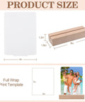 Diagram of 2 Pack 5x7 Sublimation LED Acrylic Photo Frames Night Lights Heart Shape With Warm Color Light And Wood Stand
