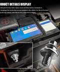 Tough As Nails Oem Style Car Battery Terminal Bolts 3/8 16 Thread Short Stud Extender For Chevy Silverado Express Impala displayed on a battery.