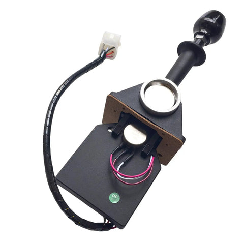 Top Shelf JLG Boom Lift Drive Joystick Controller Replacement Part 1600141 with wiring and base for 60HA 70H 80HX 40H equipment.