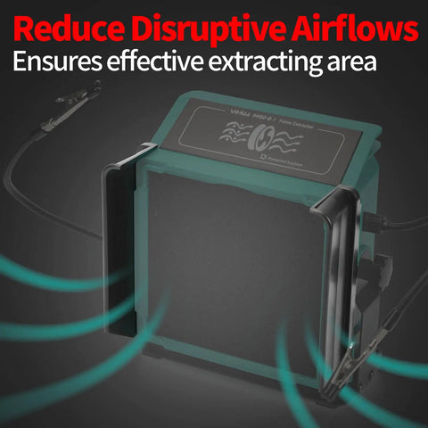 Solder Fume Extractor With Tiltable Stand And Flexible Helping Hands, 8 Extra Filters, Smoke Absorber For Soldering And Wood Burning.