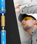 Installation of 10 Pack One Half Inch PEX To Three Eighths Inch OD Compression Angle Stop Valve with brass body and PEX tubing