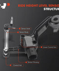 Left Rear Ride Height Sensor For Audi A6 A7 Q5 S6 S7 SQ5 Replacement 8R0941309C 8R0941309E structure diagram