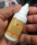 Cuticle Remover Liquid 32ml For Manicure And Pedicure At Home Nail Care Soften Cuticles Quickly With A Gentle Fast Acting Formula For Pro Quality Nails You Can Push Back Easily And Keep Your Hands Looking Fresh., white bottle with dropper cap in hand