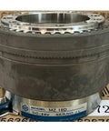 Rock Solid Heavy Duty Gear Type Electromagnetic Clutch For Industrial Automation And Motor Drives With Plug And Play Mounting and Reliable Torque Output Built Tough And Ready, showing metallic design and wiring.