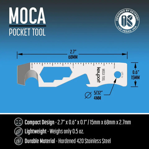 10 In 1 Keychain Multitool Stainless Steel For Everyday Carry With Pry Bar Bottle Opener Flathead Screwdriver Box Opener Cord Cutter Hex Bit Driver Wrenches And Ruler TSA Friendly EDC Gear For Key Organizer dimensions