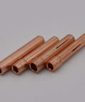 Close-up of collet bodies from 36 Piece TIG Torch Consumables Kit With Gas Lens, Cup, Alumina Nozzle, Collet Body For PTA DB SR WP 9 20