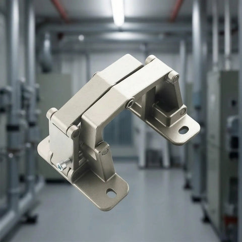 Straight Up Heavy Duty Conceal Hinge For Stone Doors And Fire Cabinets showcasing precision cast alloy in a clean industrial setting