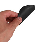 Six Pack Black Semicircle Push Pull Handles With Self Adhesive Edge Tabs for Cabinets Drawers Wardrobes And Furniture Easy Peel