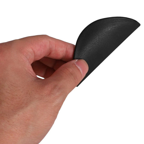 Six Pack Black Semicircle Push Pull Handles With Self Adhesive Edge Tabs for Cabinets Drawers Wardrobes And Furniture Easy Peel