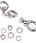 Heavy Duty M14 Eye Bolt Set In 304 Stainless Steel With Lock Nuts, Lock Washers, And Flat Washers For Lifting, Rigging, And Securing Projects
