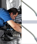 Mechanic using Heavy Duty One Eighth Inch NPT Grease Fitting Extension Tube on vehicle engine, carbon steel construction