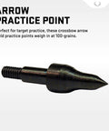 Field Practice Crossbow Points 100 Grain Pack Of 6 Screw In Arrow Tips For Target Practice Compatible With All TenPoint