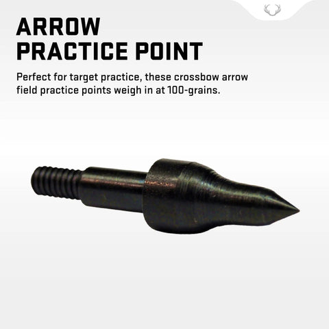 Field Practice Crossbow Points 100 Grain Pack Of 6 Screw In Arrow Tips For Target Practice Compatible With All TenPoint
