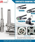 DT Series Connector Contact Kit With 16-20 AWG Terminals And Sockets, 50 Pairs, 13A Max, crimping tools depicted