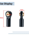 10 Pcs RC Rod End Ball Joint Head Set For 1 24 SCX24 Crawler Upgrades Accessories size display with dimensions labeled
