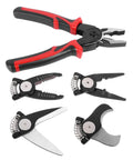 5 In 1 Pliers Set Built Tough For Cutting Sheet Metal And Wires With Stripping, Crimping, Cable Cutting, Soldering, And Wire Cutting Tools