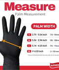 Supmedic black nitrile exam gloves, 5 mil, powder-free, disposable medical gloves, XL, 100 pcs, front view