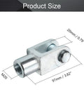 Air Cylinder Rod Clevis End Y Connector 97mm Length M20x1.5 Female Thread Heavy Duty Iron Joint For Pneumatic Cylinders Rugged Build Easy Install Pro Grade Y Linkage For Industrial Systems, 97mm, M20