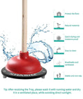Solid Diatomaceous Earth Plunger Tray Quick Dry Gray Bathroom Drip Holder For Seven Inch Toilet tools with water splash effect.