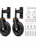 Built Like A Tank These Heavy Duty 6 Inch Solid Rubber Gate Wheels with steel mount and accessories for fence support.