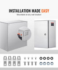 Heavy Duty Stainless Steel Electrical Enclosure Box 12x8x6 Built Tough As Nails Wall Mounted IP66 Weatherproof NEMA Cabinet