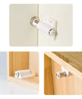 Magnetic Touch Latch 4 Pack For Push Open Cabinet Doors And RV Drawers, Closet And Cupboard Storage, 5 Lb Pull Strength, Ivory White