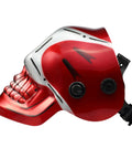 Red and silver Solar Powered Auto Darkening Welding Helmet With Wide Shade 9 To 13 For TIG MIG ARC Welds Dope Graphic Hood