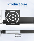 Slick 1U Rack Mount Bracket For Mac Mini Featuring Integrated Hinges And Dual Pivot Arms For No Sweat Hook Up Inside 19 Inch Server Network Cabinets With Rock Solid Stability measuring 202.4mm by 465mm.
