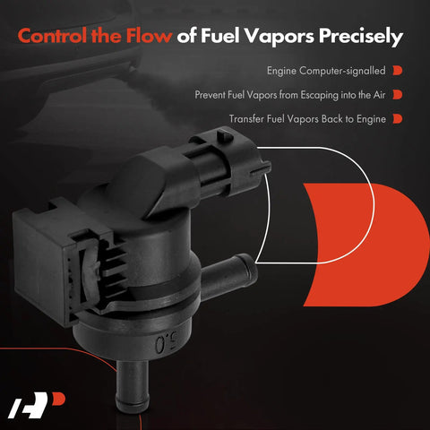 EVAP Vapor Canister Purge Solenoid Valve Compatible With Hyundai Accent Santa Fe Genesis close-up for emission control