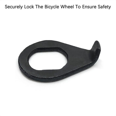 M10 Bicycle Hub Safety Washer Set Front And Rear Wheel Retaining Clip in black steel, shown at side angle