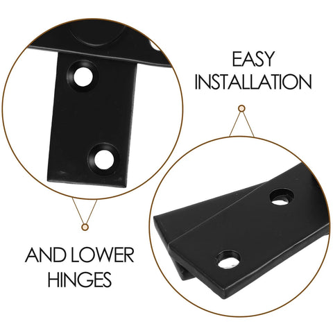Close-up of Invisible 360 Degree Hidden Door Pivot Hinge For Wooden Doors And Cabinets, black stainless steel detail
