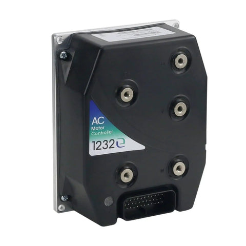 Top G AC Motor Controller 1232E-2321 Super Durable 24 Volt 250 Amp Speed Drive for forklift, side view of the controller.