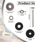 Universal Toilet Tank To Bowl Bolts Kit With Heavy Duty Stainless Steel Bolts Waterproof Rubber Gaskets And Washers size chart