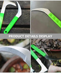 Handheld Weeding Tool With Serrated Edge For Grass Vines And Branches Durable Stainless Steel Manual Weeder Easy Grip Portable