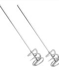 Extra Long Drill Mixer Paddle Pack of 2 17 Inch Shank 5 Gal Rugged Rust Proof Easy Clean for Cement Paint and Epoxy Floors Built Tough