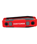 Folding Locking Hex Key Set Eight Piece SAE With Three Position Locking featuring durable red composite handle