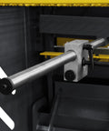Tough As Nails Electric Metal Shear 49 Inch Cutting Width Snappily Cuts 11 Ga Plate showing control lever and guide bar.