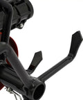 Close-up of black metal claw wheel attachment of All Purpose Cultivator Garden Tool Workhorse With 6 Claw Wheel 2 In 1 Weeder And Soil Aerator.