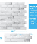 Product dimensions of Self Adhesive 12x12 Backsplash Tiles 10 Pack for Kitchen Shower and Fireplace, DIY Friendly Install.