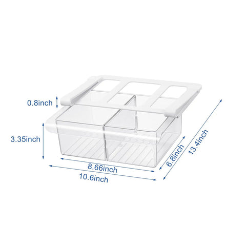Keeping Your Fridge Neat And Tidy Is A Breeze With This Slick Fridge Drawer Organizer Sliding Right Under Shelves To Store Produce Cheese Yogurt And Deli Snacks Fast No Tools Required Fits Standard Depths