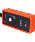 Universal TPMS Relearn Tool for Most Vehicles, Tire Pressure Sensor Reset and Activation, compact handheld device in black and orange