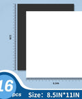 Flexible Magnetic Sheets With Adhesive Backing 8.5 X 11 Inches Pack Of 16 30 Mil Thick Cuttable Magnetic Paper Front View