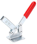 Toggle Hold Down Clamp With Quick Lock GH 201C Fixture For Welding And Woodworking Bench Jig Setup Beefy 182kg Holding Force Rust Resistant Heavy Duty Clamp Tool Set Of 2, red handle