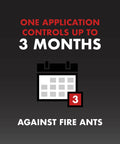 One Shot Fire Ant Killer Granular Bait Delivers 3 Months Of Fire Ant Control, Slow-Acting Worker Kill, No Watering Needed slogan