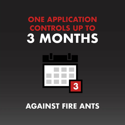 One Shot Fire Ant Killer Granular Bait Delivers 3 Months Of Fire Ant Control, Slow-Acting Worker Kill, No Watering Needed slogan