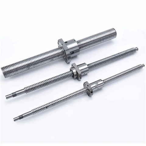 Heavy Duty SFU3205 Ball Screw With Kickass Precision And Smooth Linear Motion Built Durable For 3D Printers And Pro CNC Milling Setups At 1700 Millimeter Shaft Length, featuring three metallic shafts.