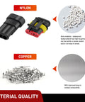 Extensive 1 2 3 4 5 6 Pin Electrical Connector Set waterproof plugs with nylon and copper materials showcased
